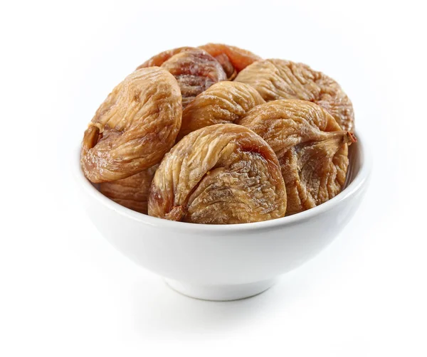 Bowl of dried figs — Stock Photo, Image