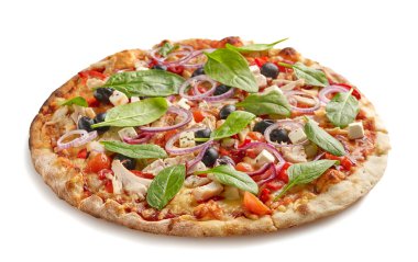 Taze pişmiş pizza.