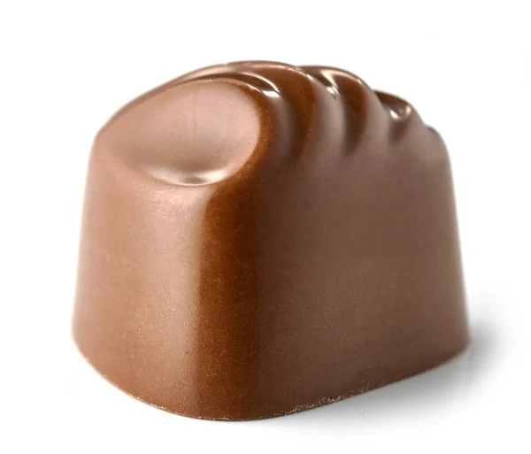 Schokoladenpraline Isoliert Auf Weißem Hintergrund Selektiver Fokus — Stockfoto