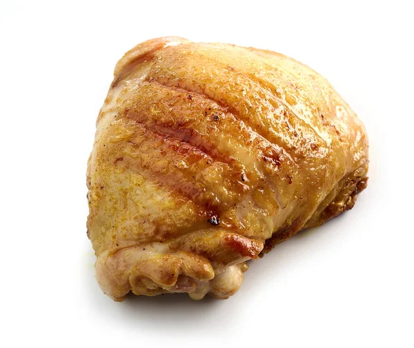 Viande Jambon Poulet Grillé Isolé Sur Fond Blanc — Photo