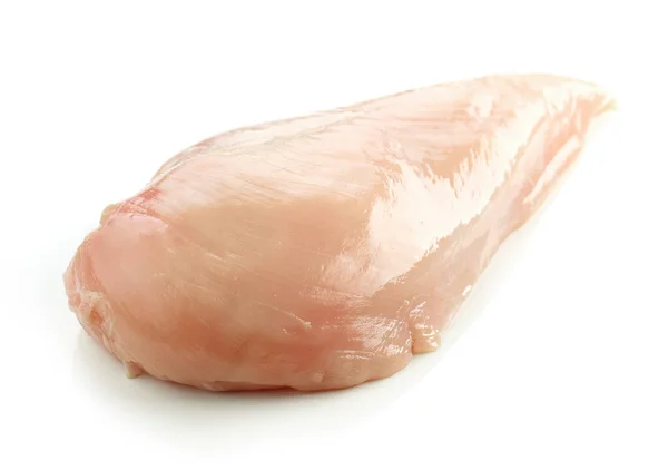 Vers Rauw Kipfilet Vlees Geïsoleerd Witte Achtergrond — Stockfoto