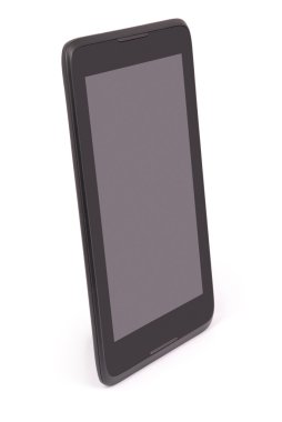 Siyah tablet Pc üzerinde beyaz arka plan (kırpma yolunu izole.)