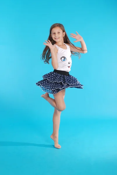 Happy young girl dancing — Stock Photo, Image