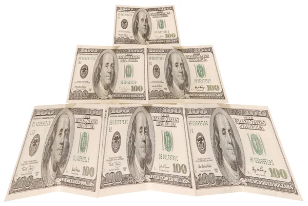Пирамида из доллара — стоковое фото