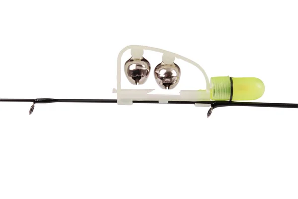 Fishing green rattle and LED power indicator — Stock Photo, Image