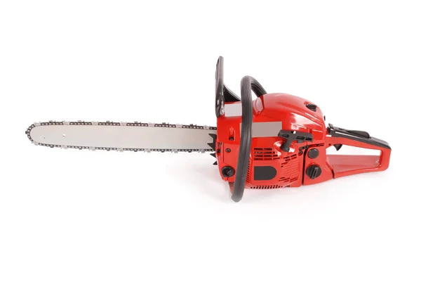 Red professional chainsaw — Stock Photo, Image