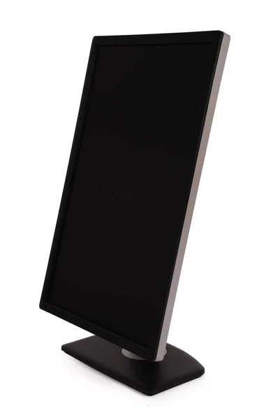 Monitor de PC preto (caminho de recorte ) — Fotografia de Stock
