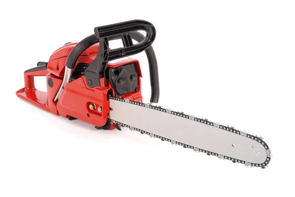 Red professional chainsaw — Stock Photo, Image