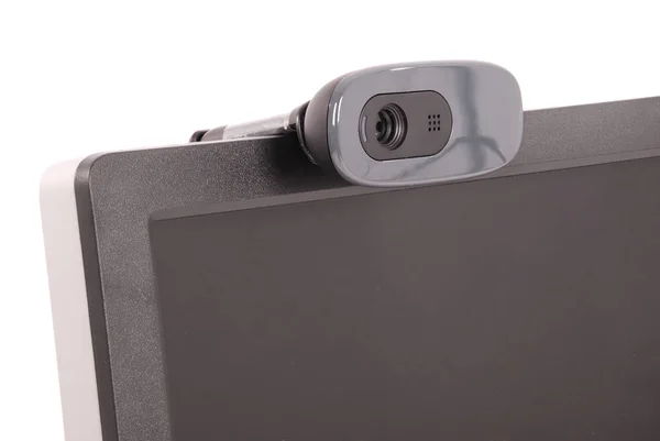 Webbkamera isolerad på vit bakgrund med mjuk skugga — Stockfoto