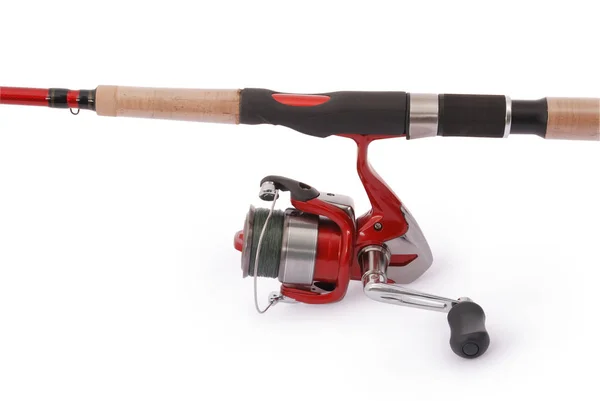 Fishing rod with a reel — Stock Photo, Image