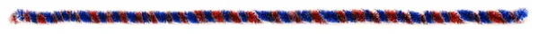 Blue and red tinsel sample (real size)