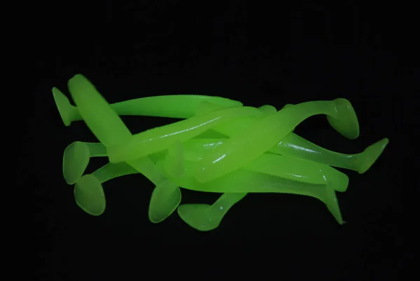 Bait fishing fluorescent twister — Stock Photo, Image