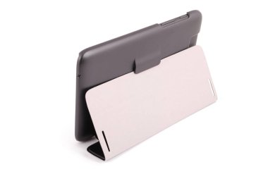 Siyah tablet Pc arka görüş (kırpma yolu)