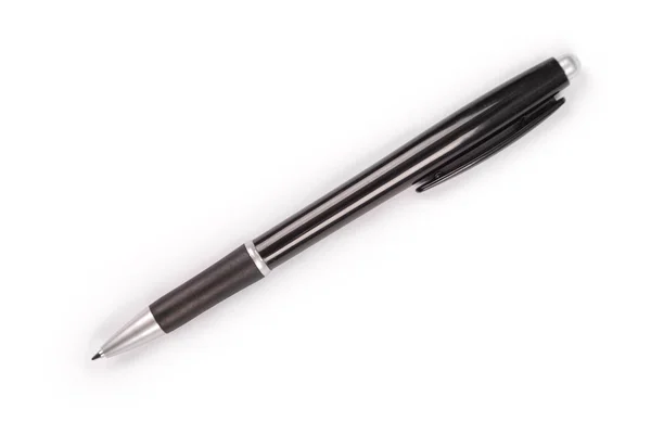 Czarny, metaliczny długopis — Zdjęcie stockowe