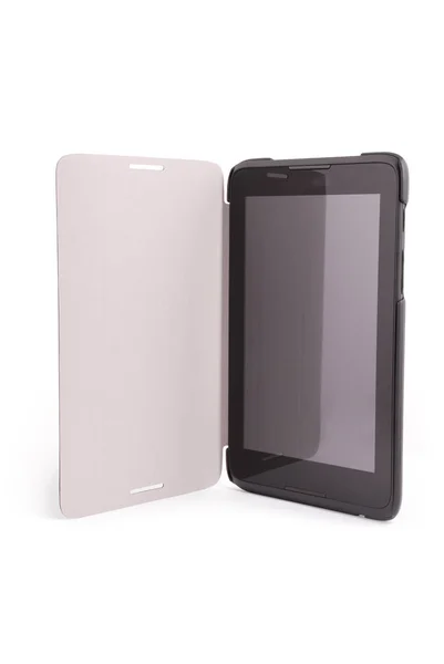 Siyah tablet Pc üzerinde beyaz arka plan (kırpma yolunu izole.) — Stok fotoğraf