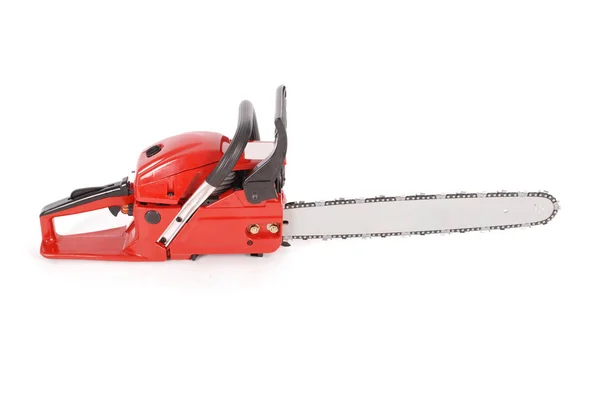 Red professional chainsaw — Stock Photo, Image