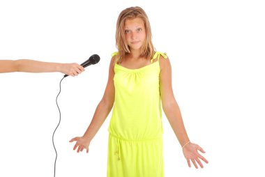 Genç kızın röportaj