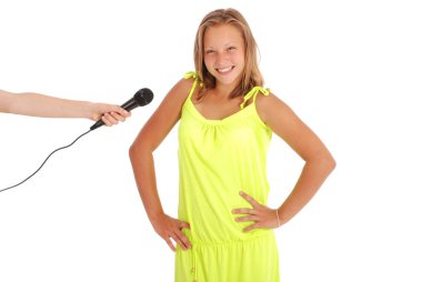 Genç kızın röportaj