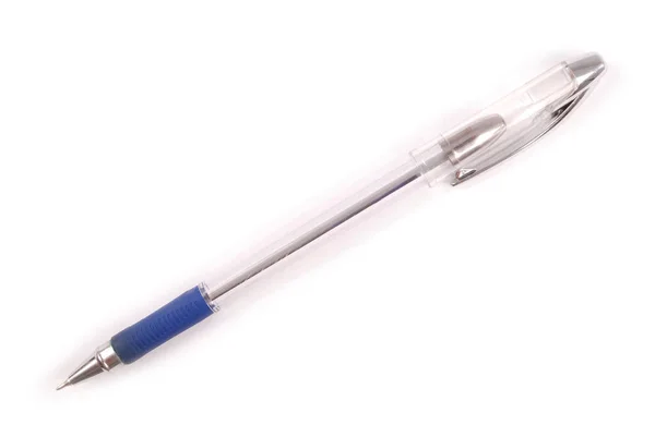 Plast blå pennaplastové modré pero — Stockfoto