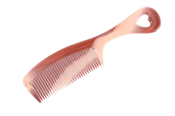 Brown plastic hair comb — Stock Photo, Image