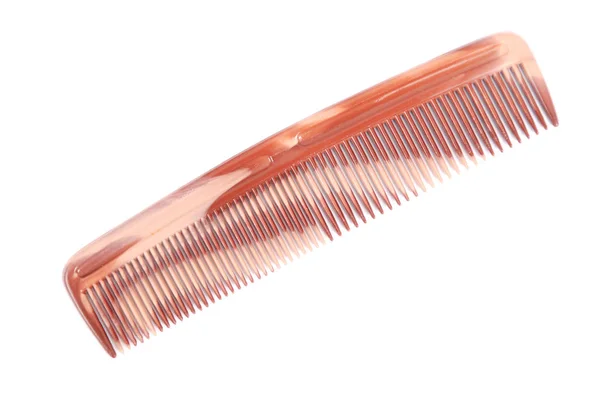 Brown plastic hair comb — Stock Photo, Image