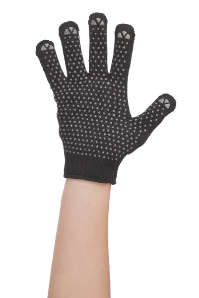 Gardener hand in resistance glove — Stock Photo, Image