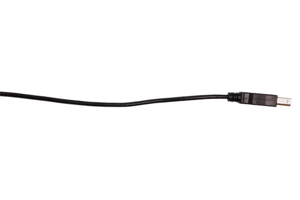 Plugue de cabo USB preto — Fotografia de Stock