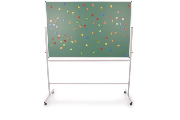 Green chalkboard with metal frame — Stock Photo, Image