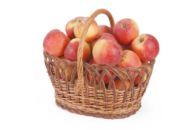 hasır sepet elma dolu