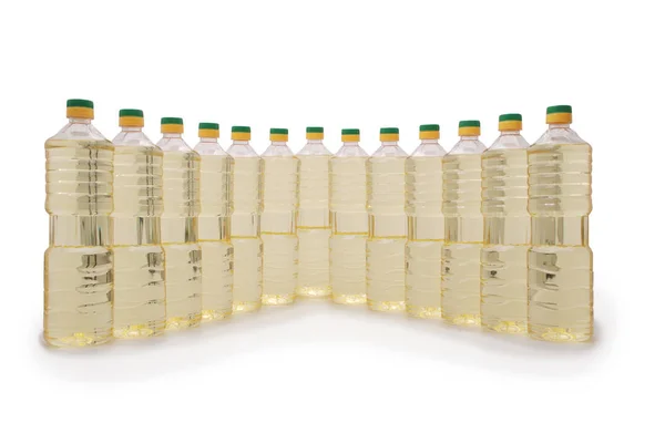 Botella de aceite de girasol —  Fotos de Stock