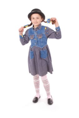 küçük kız gülümseyerek portre