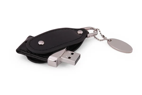 Couro USB flash drive — Fotografia de Stock