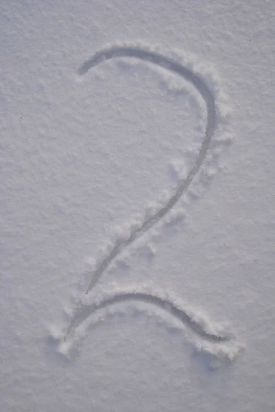 Números de invierno escritos a mano —  Fotos de Stock