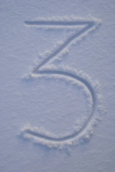 Números de invierno escritos a mano —  Fotos de Stock