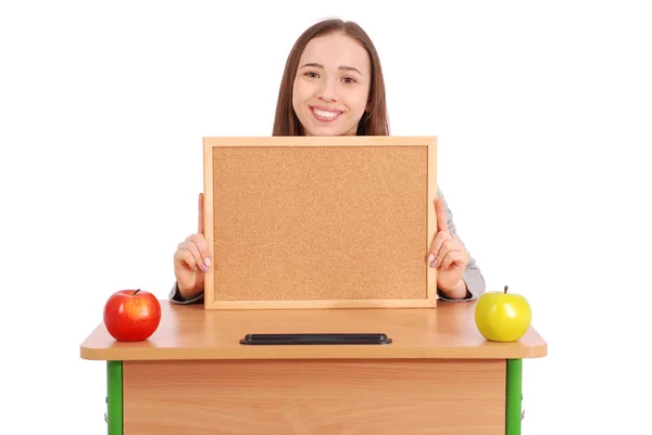 Onderwijs, school, mensen en tiener concept - tiener school meisje — Stockfoto