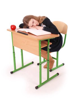 Eğitim, insanlar, genç ve okul kavramı - genç liseli kız