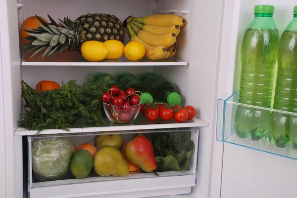 Refrigerator full of food — Stock Photo, Image