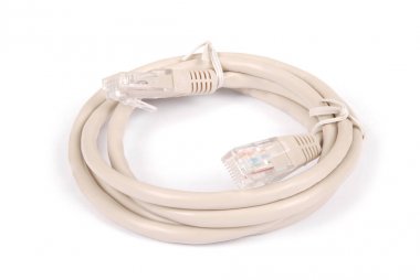 Kalıplı Rj45 fiş ile yama kablosu gri ağ kablosu