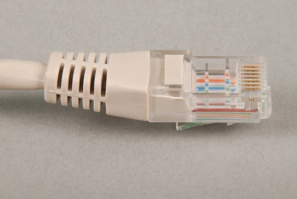 LAN kabel a konektor Rj45 — Stock fotografie