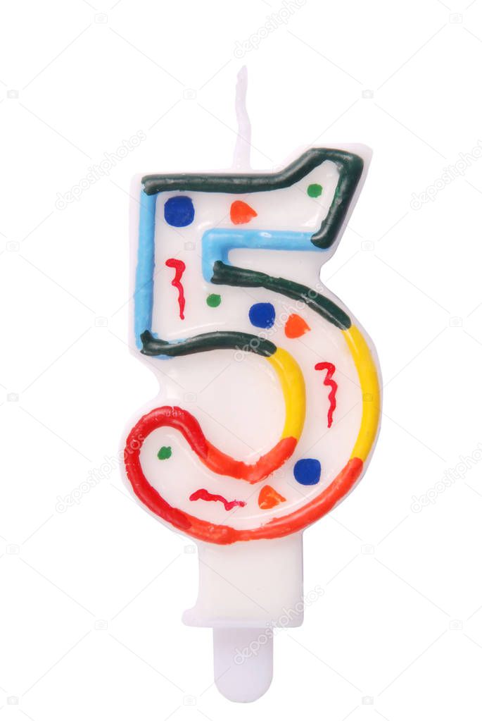 Birthday candles in the form of figures (numbers, dates) for cake.