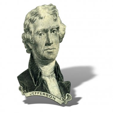 Başkanı Thomas Jefferson portre.
