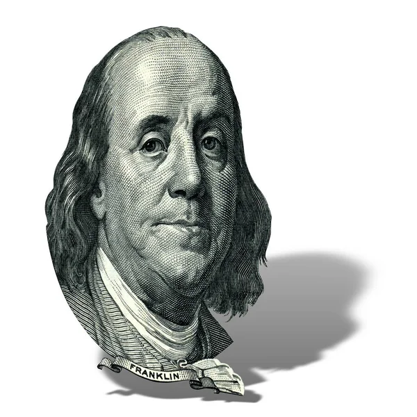 Wyłącznik portret Benjamina Franklina — Zdjęcie stockowe