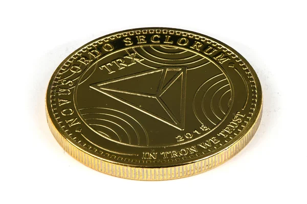 Goldene Kryptowährung — Stockfoto