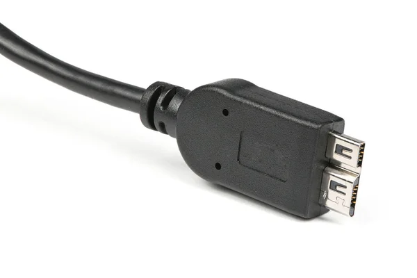 Kabel Usb zbliżenie na białym tle. — Zdjęcie stockowe