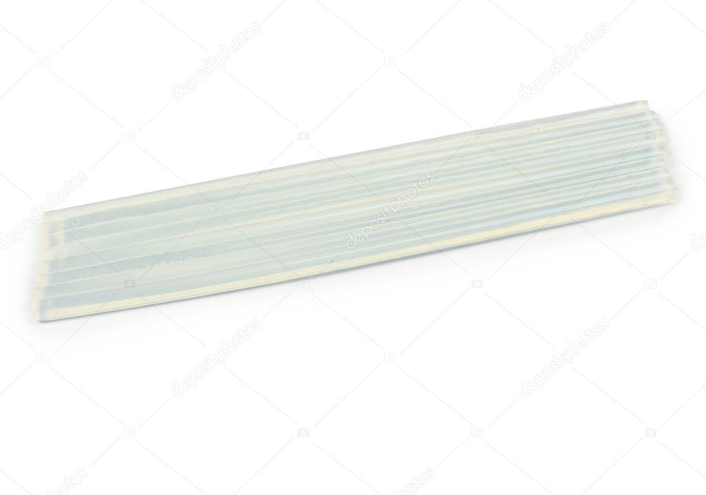 Glue sticks on white background. High resolution photo. With clipping path. Full depth of field.