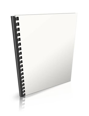 Boş Tarak Dosyası. Üç boyutlu tasvir. Beyaz arkaplanda izole. 