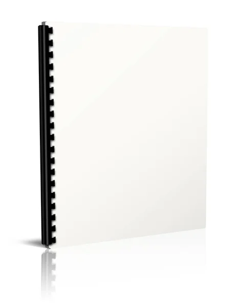 Empty Comb Binder Illustration Rendering Isolated White Background — Stock Photo, Image