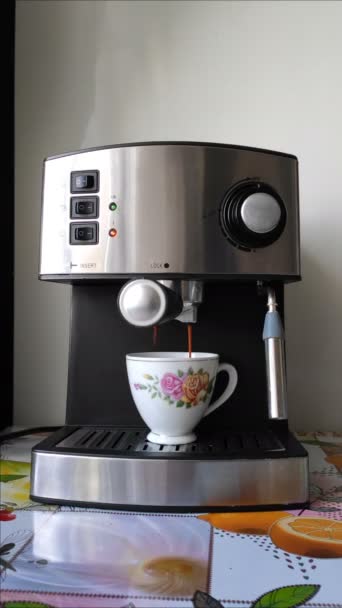 Hacer Café Una Máquina Café — Vídeo de stock