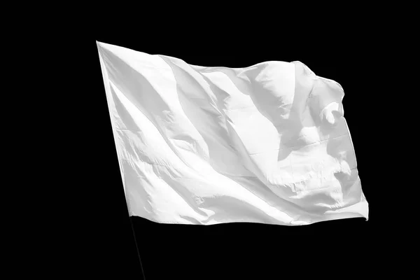 Bandera blanca aislada — Foto de Stock