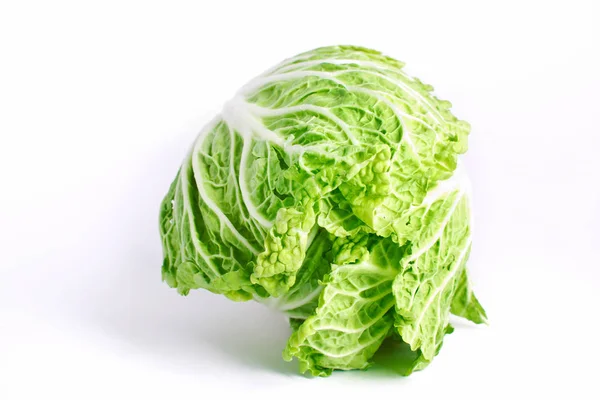 Fresh cabbage over white — Stock Photo, Image